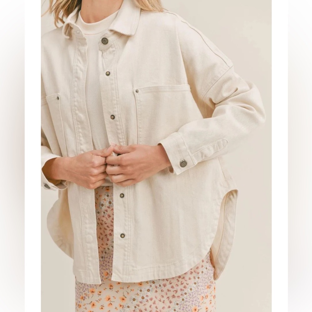Sadie & Sage oversized denim shirt - Picture 2 of 10